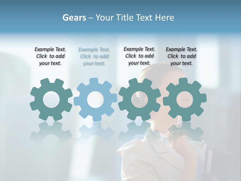 A Woman Smoking A Cigarette In A City PowerPoint Template