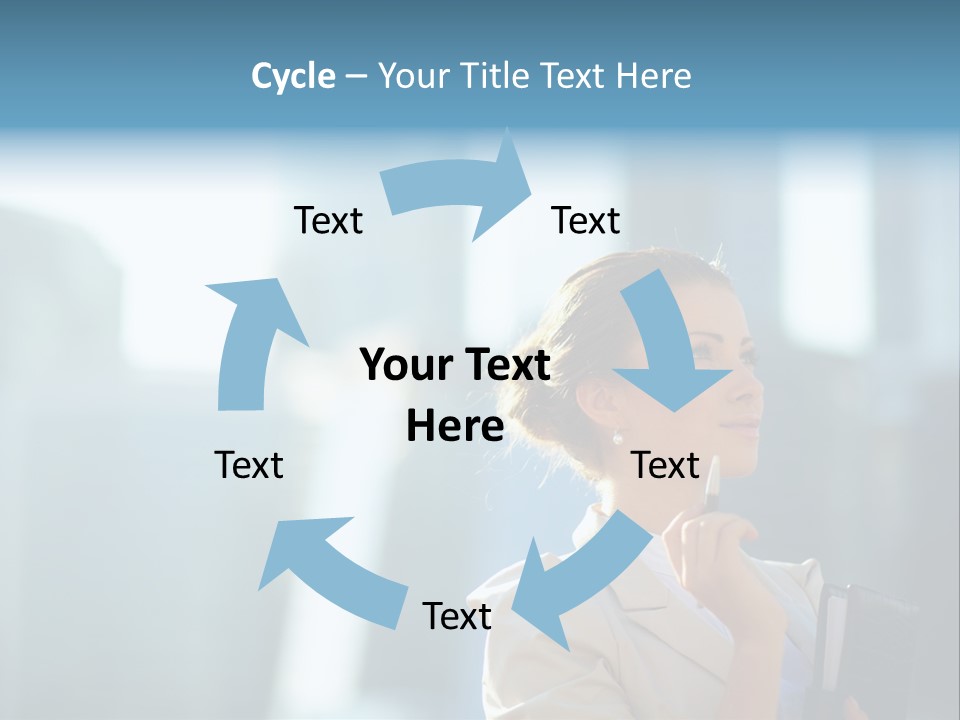 A Woman Smoking A Cigarette In A City PowerPoint Template