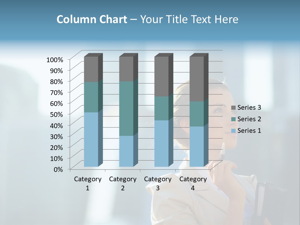 A Woman Smoking A Cigarette In A City PowerPoint Template