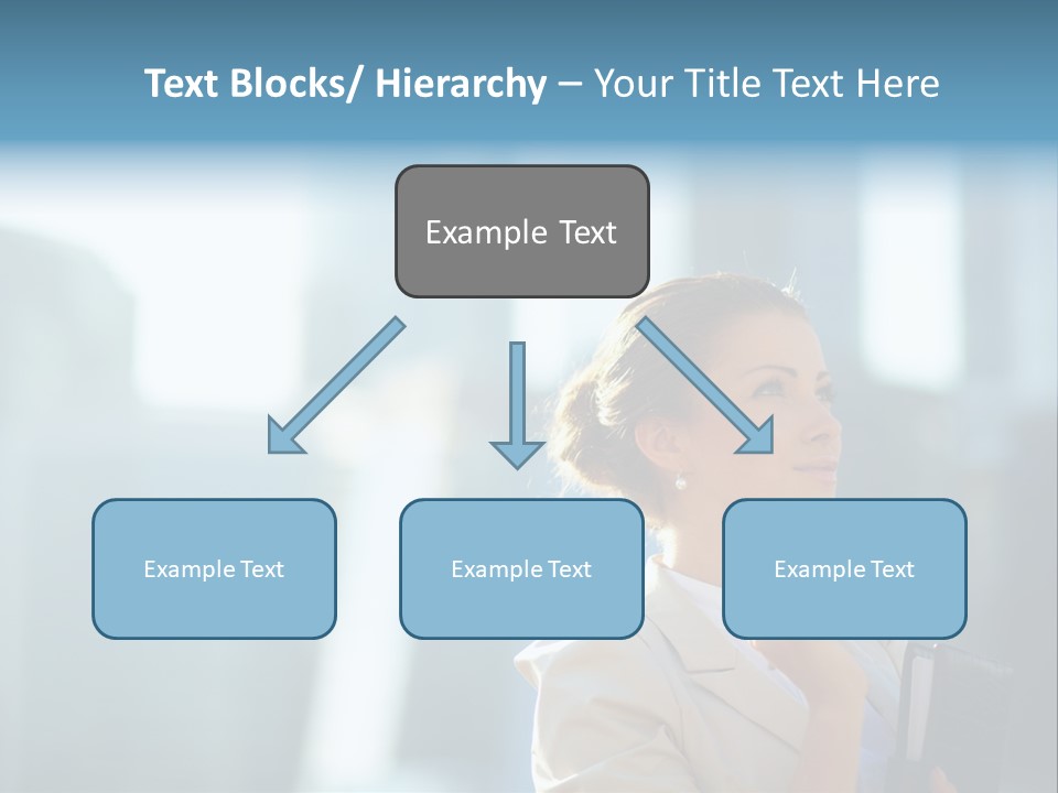 A Woman Smoking A Cigarette In A City PowerPoint Template