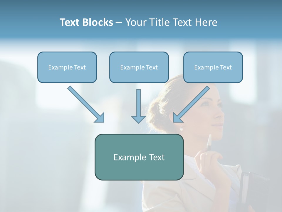 A Woman Smoking A Cigarette In A City PowerPoint Template