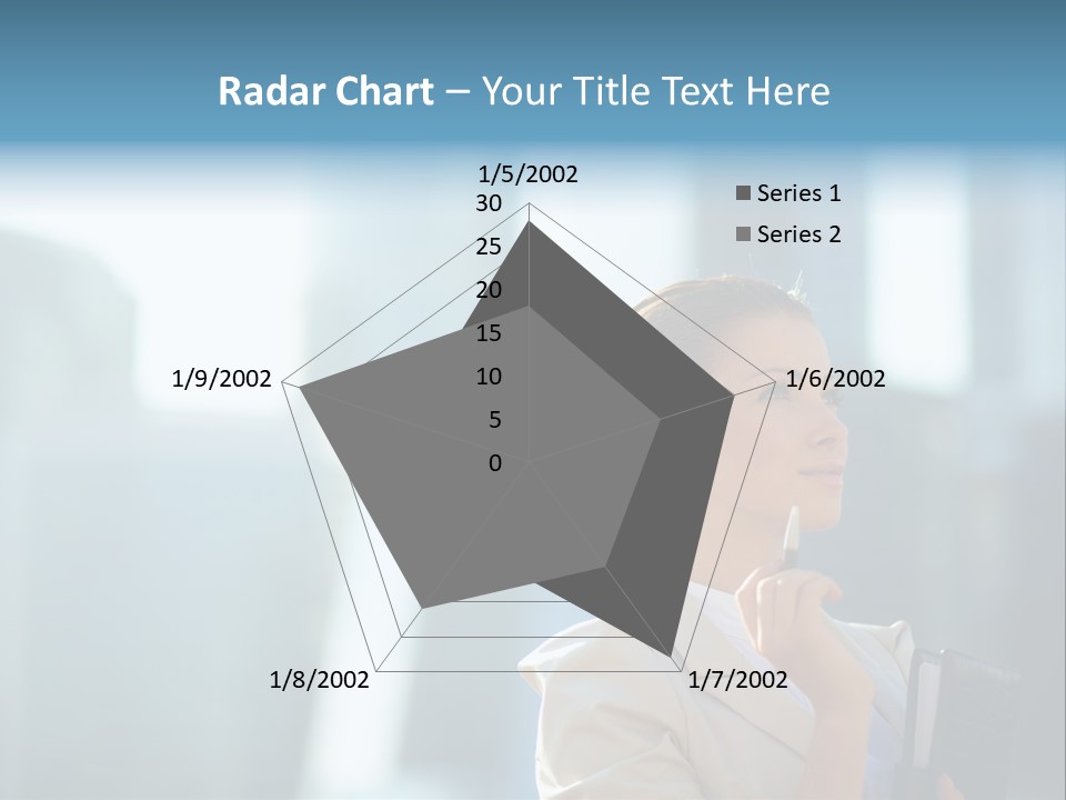 A Woman Smoking A Cigarette In A City PowerPoint Template