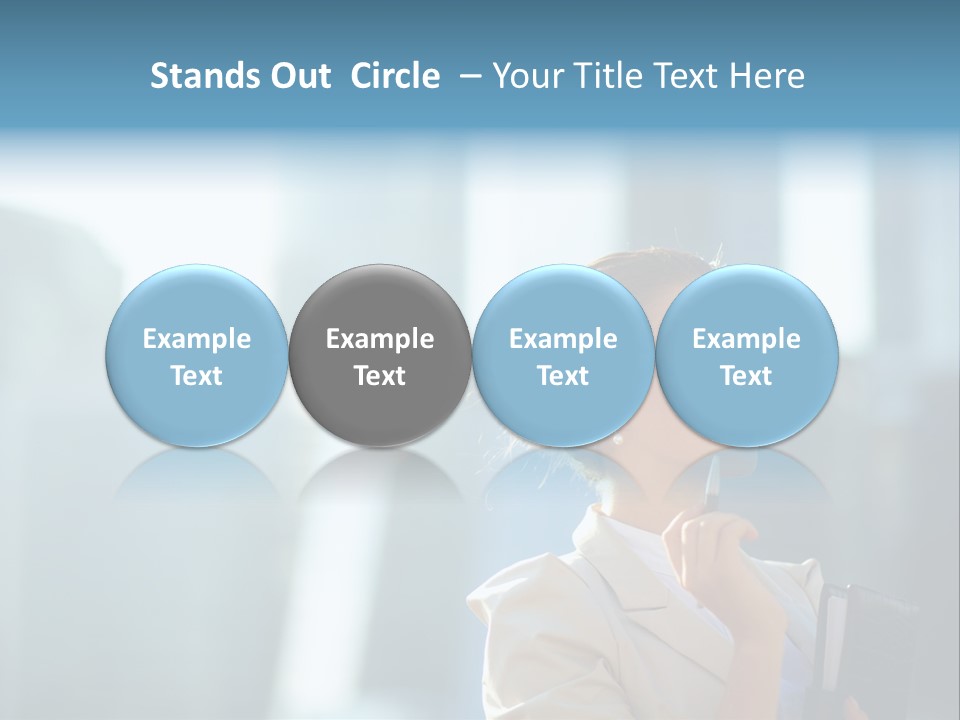 A Woman Smoking A Cigarette In A City PowerPoint Template