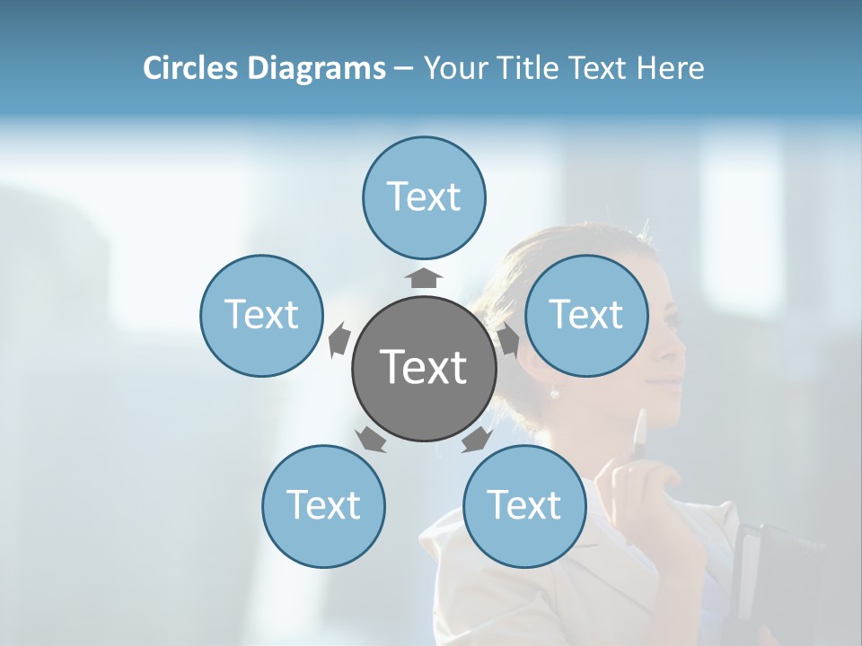 A Woman Smoking A Cigarette In A City PowerPoint Template