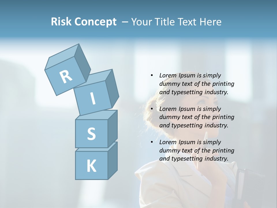 A Woman Smoking A Cigarette In A City PowerPoint Template