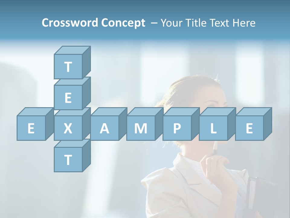 A Woman Smoking A Cigarette In A City PowerPoint Template