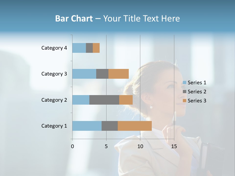 A Woman Smoking A Cigarette In A City PowerPoint Template
