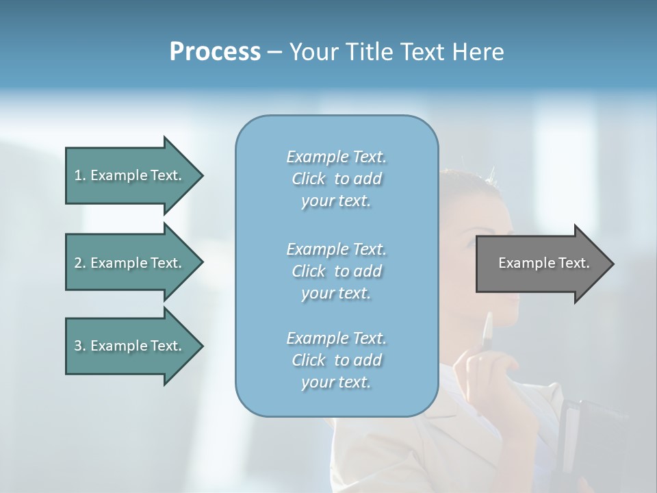 A Woman Smoking A Cigarette In A City PowerPoint Template