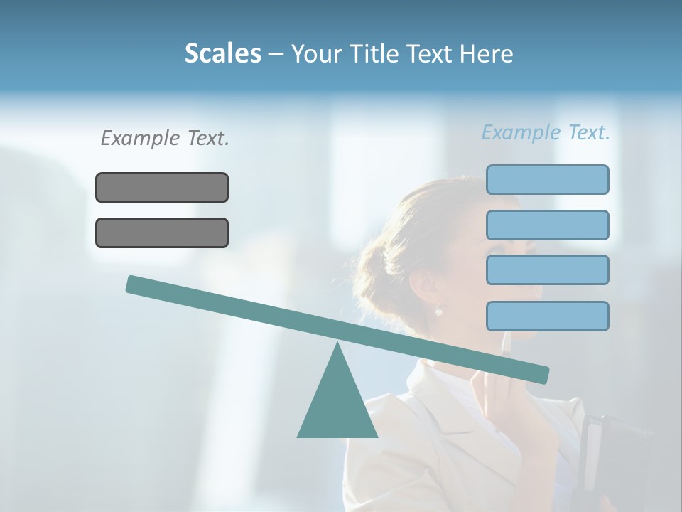 A Woman Smoking A Cigarette In A City PowerPoint Template