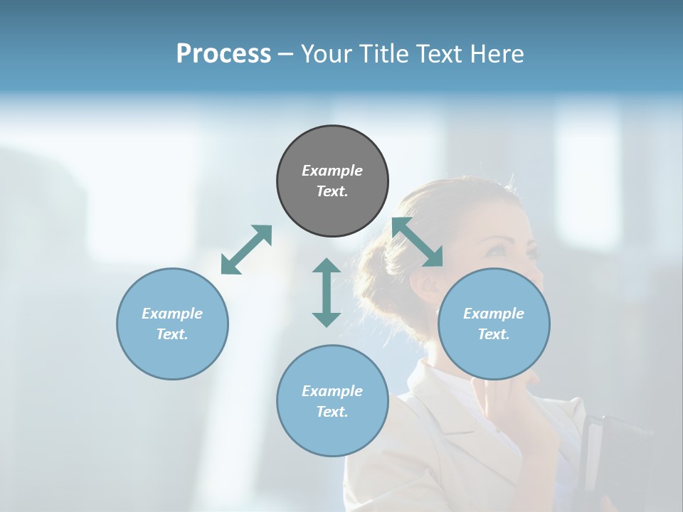 A Woman Smoking A Cigarette In A City PowerPoint Template