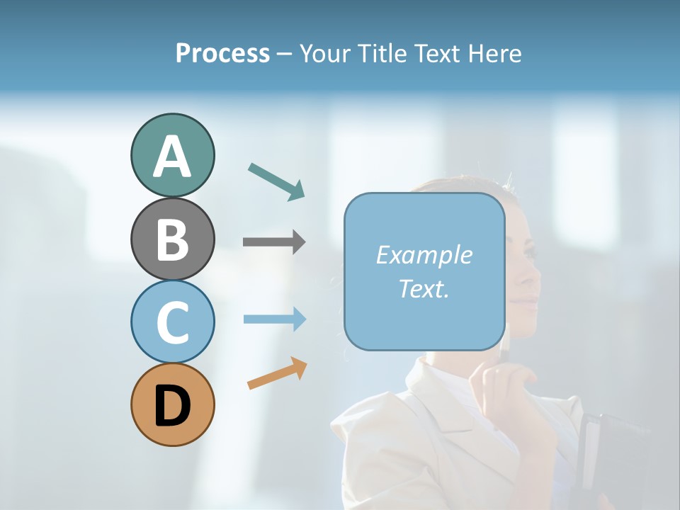 A Woman Smoking A Cigarette In A City PowerPoint Template