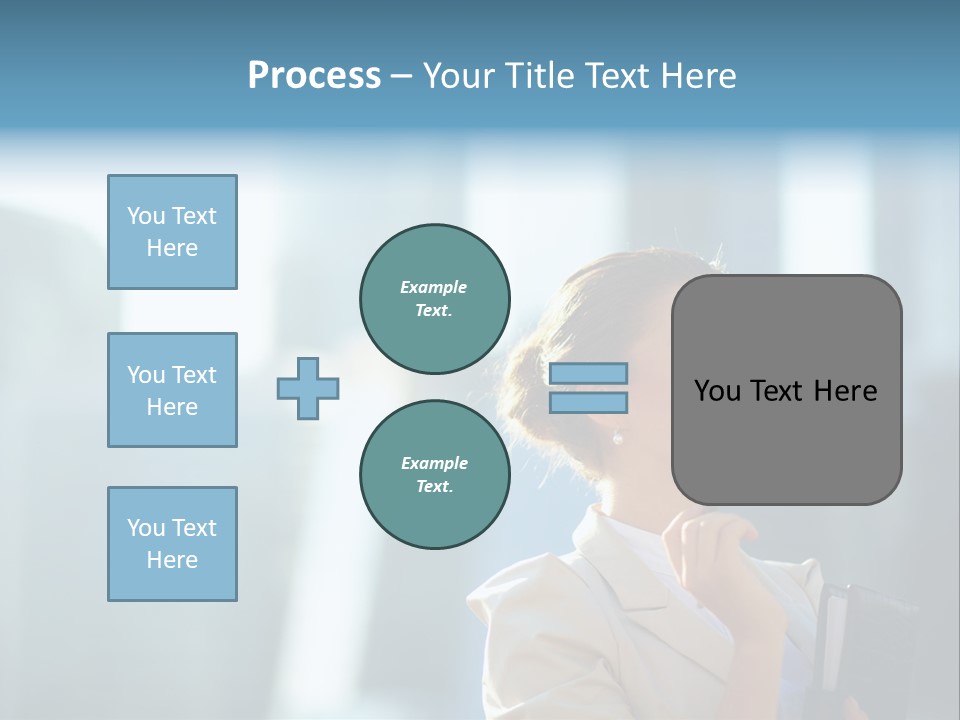 A Woman Smoking A Cigarette In A City PowerPoint Template