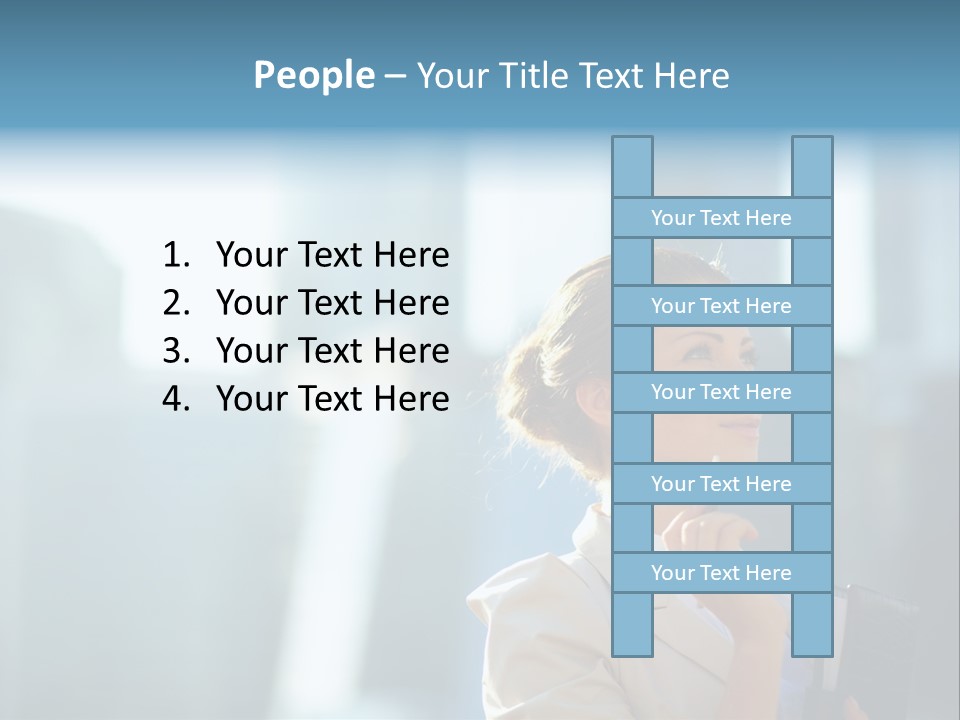 A Woman Smoking A Cigarette In A City PowerPoint Template