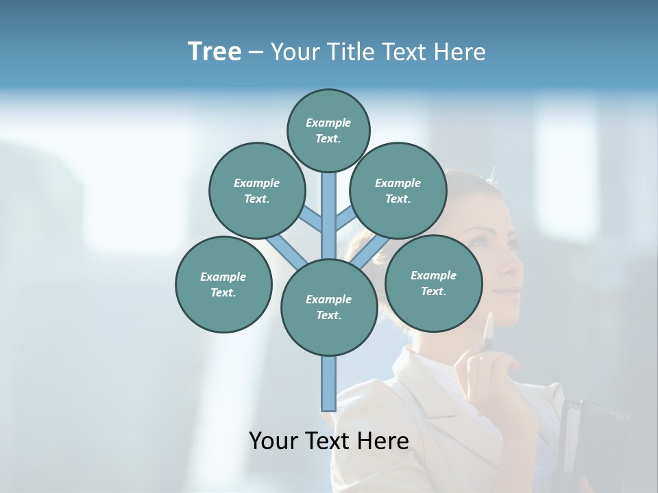 A Woman Smoking A Cigarette In A City PowerPoint Template