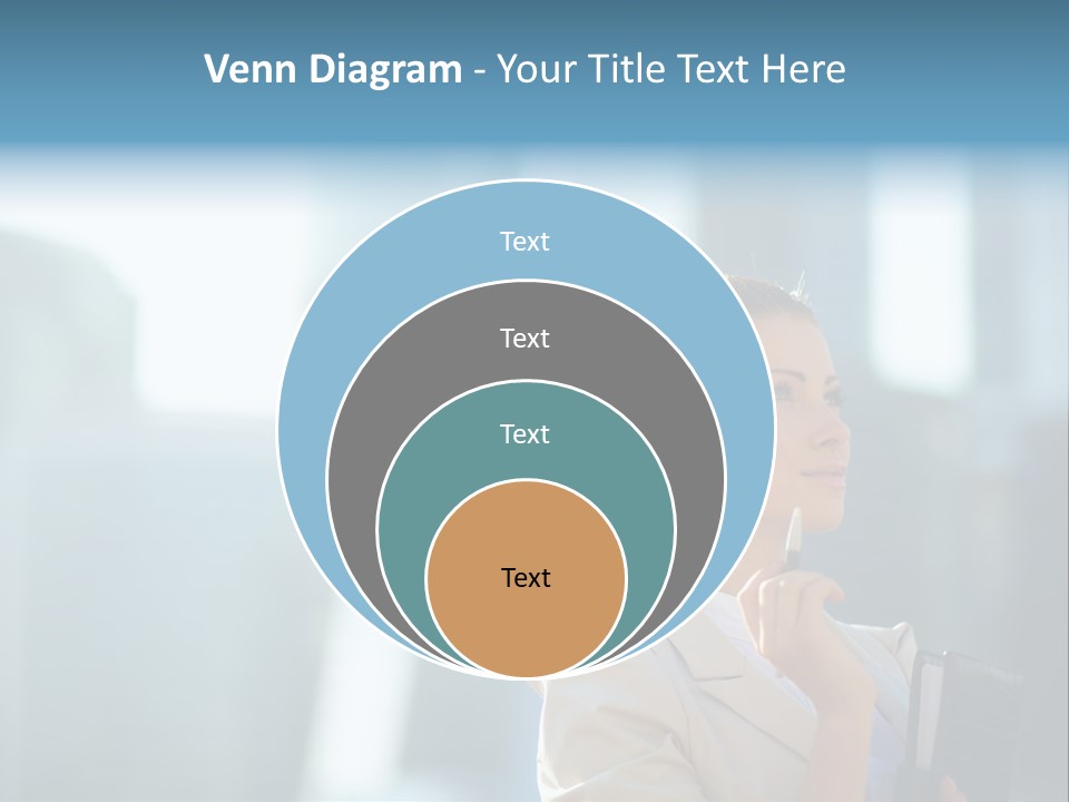 A Woman Smoking A Cigarette In A City PowerPoint Template