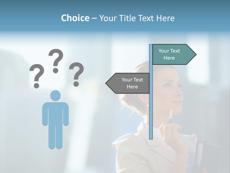 A Woman Smoking A Cigarette In A City PowerPoint Template