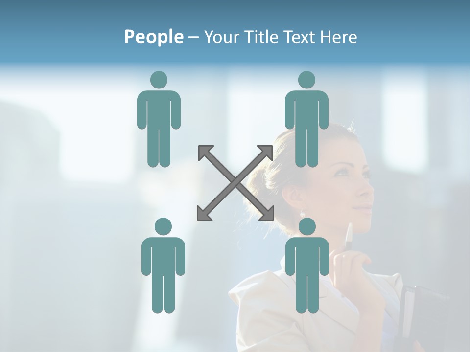 A Woman Smoking A Cigarette In A City PowerPoint Template