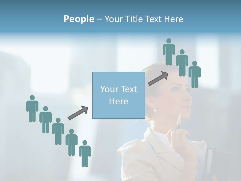 A Woman Smoking A Cigarette In A City PowerPoint Template