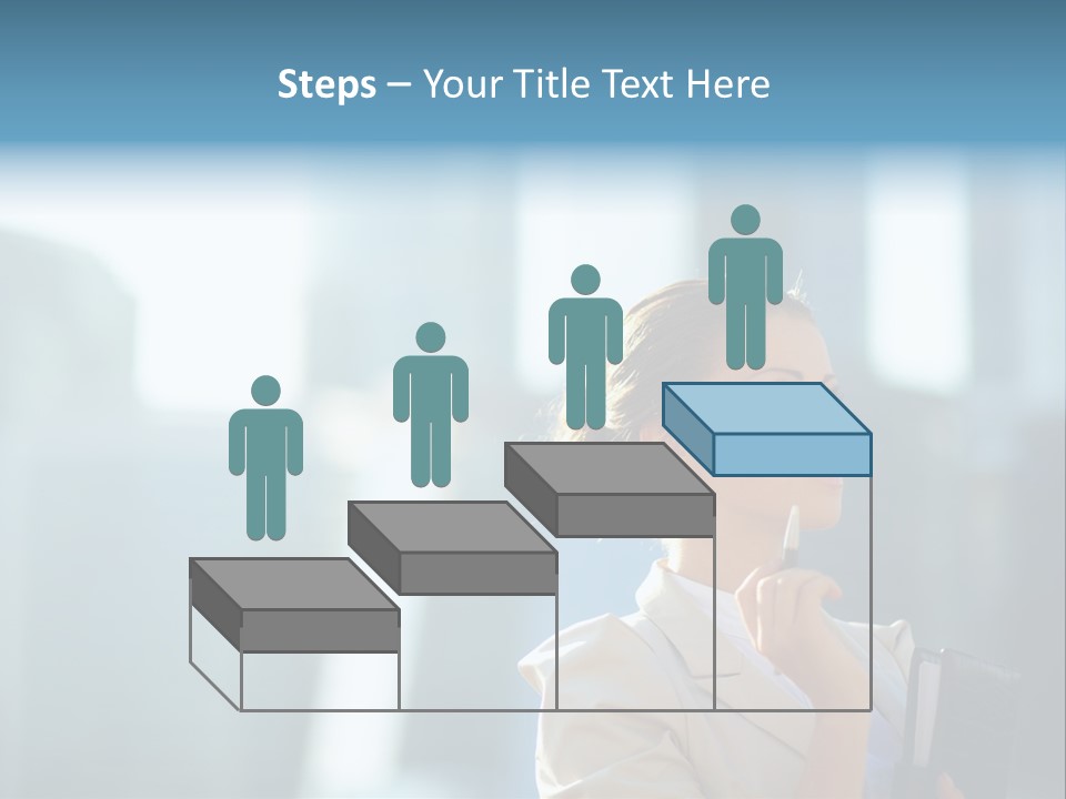 A Woman Smoking A Cigarette In A City PowerPoint Template