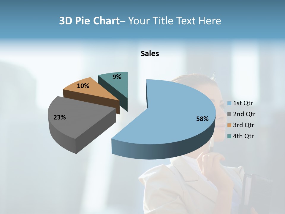 A Woman Smoking A Cigarette In A City PowerPoint Template
