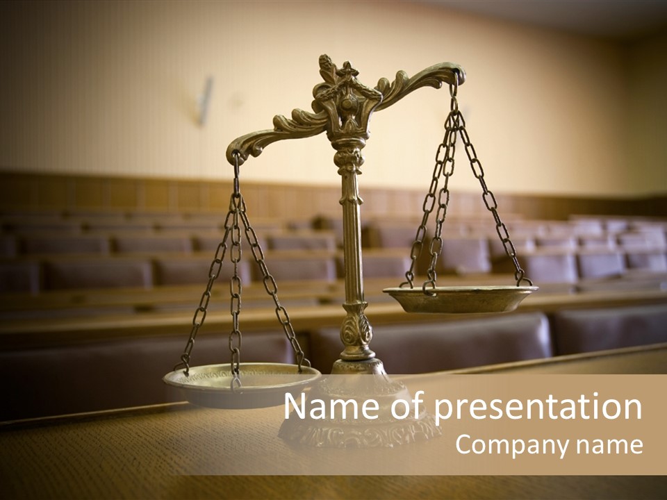Weight Liberty Courtroom PowerPoint Template