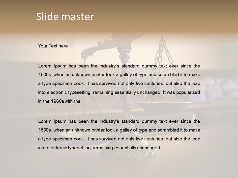 Weight Liberty Courtroom PowerPoint Template