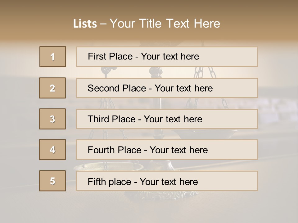 Weight Liberty Courtroom PowerPoint Template
