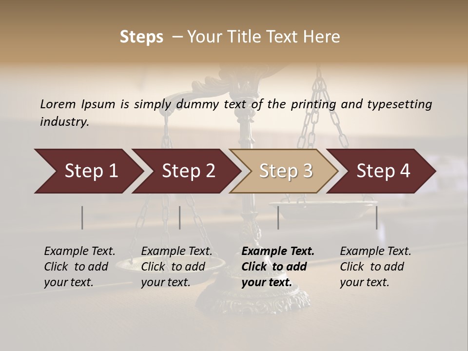Weight Liberty Courtroom PowerPoint Template