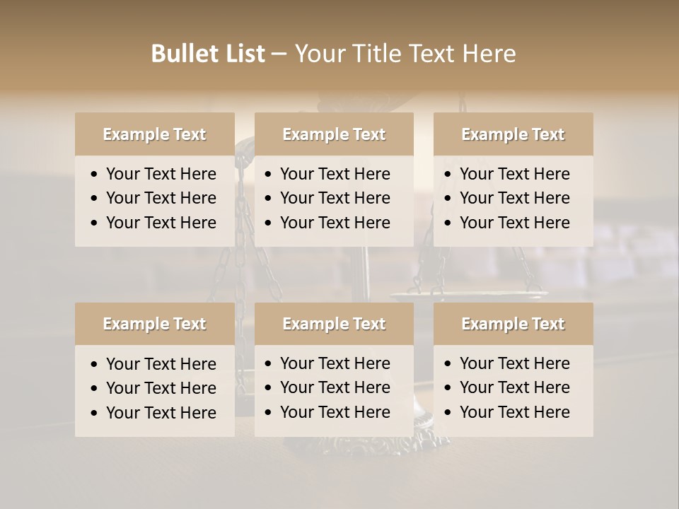 Weight Liberty Courtroom PowerPoint Template