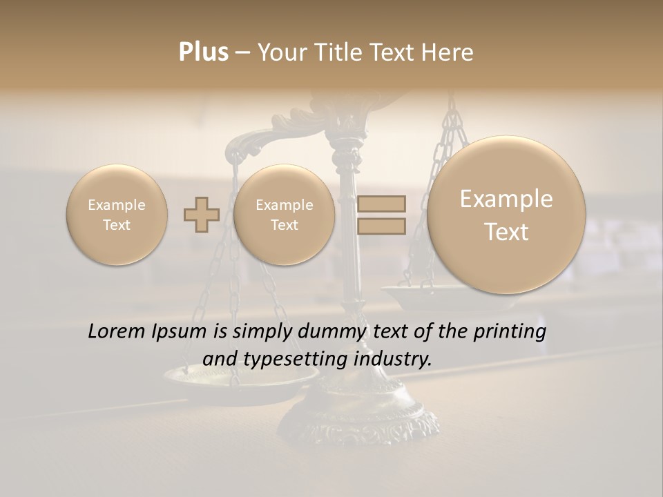 Weight Liberty Courtroom PowerPoint Template