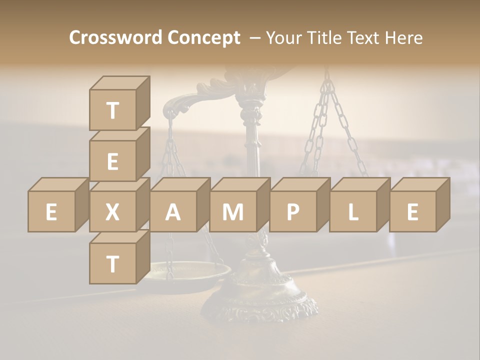 Weight Liberty Courtroom PowerPoint Template