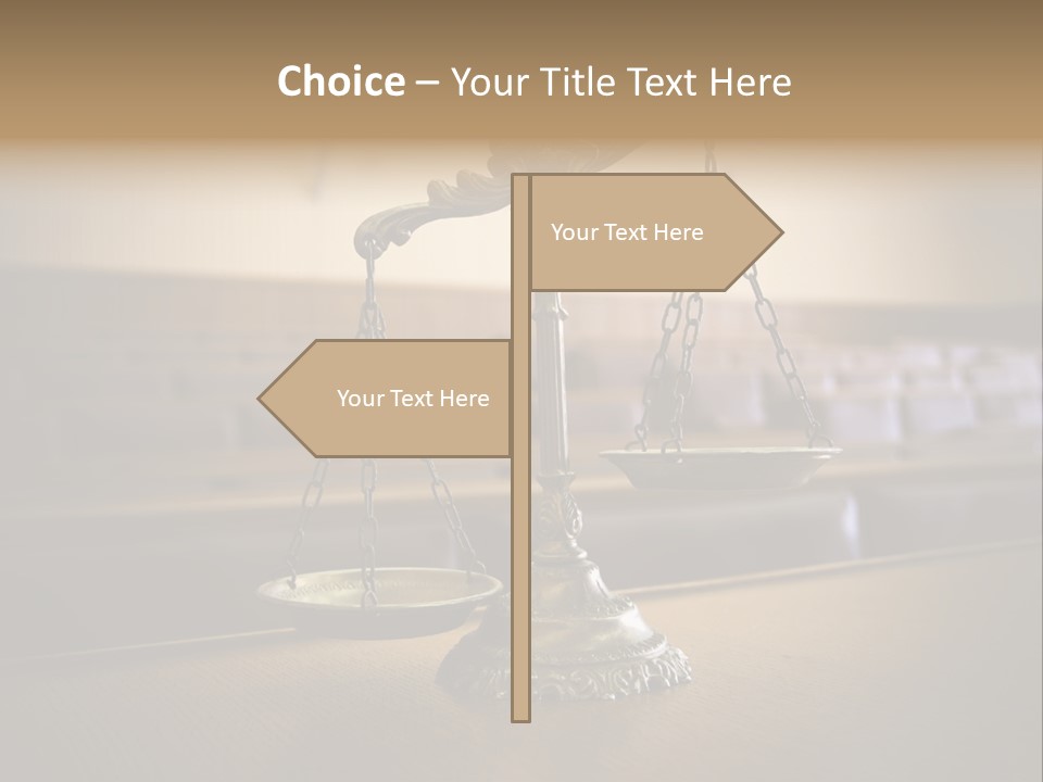 Weight Liberty Courtroom PowerPoint Template