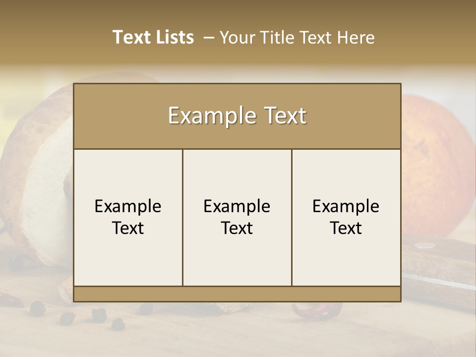 Tasty Cutting Board Cooking PowerPoint Template