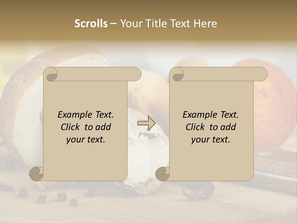 Tasty Cutting Board Cooking PowerPoint Template