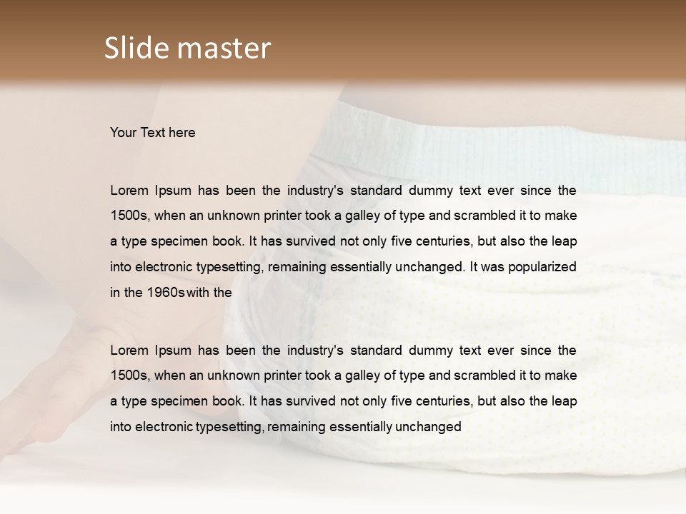 Open Mouth Looking Behind Blond Hair PowerPoint Template