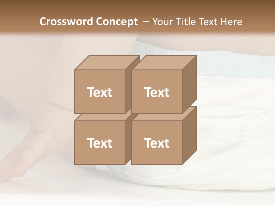 Open Mouth Looking Behind Blond Hair PowerPoint Template