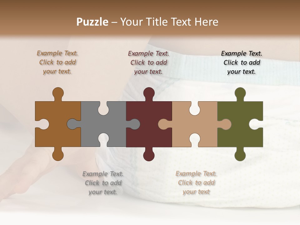 Open Mouth Looking Behind Blond Hair PowerPoint Template