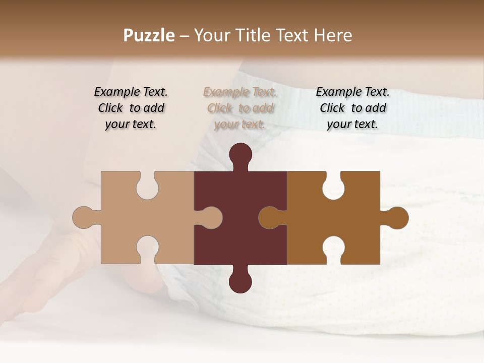 Open Mouth Looking Behind Blond Hair PowerPoint Template