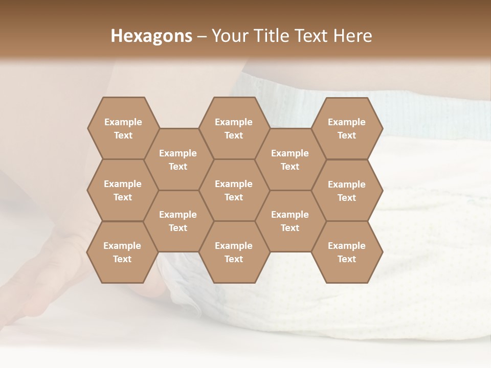 Open Mouth Looking Behind Blond Hair PowerPoint Template