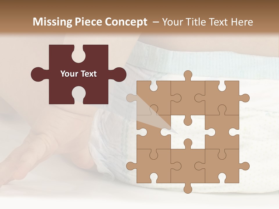 Open Mouth Looking Behind Blond Hair PowerPoint Template