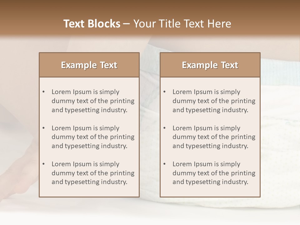 Open Mouth Looking Behind Blond Hair PowerPoint Template