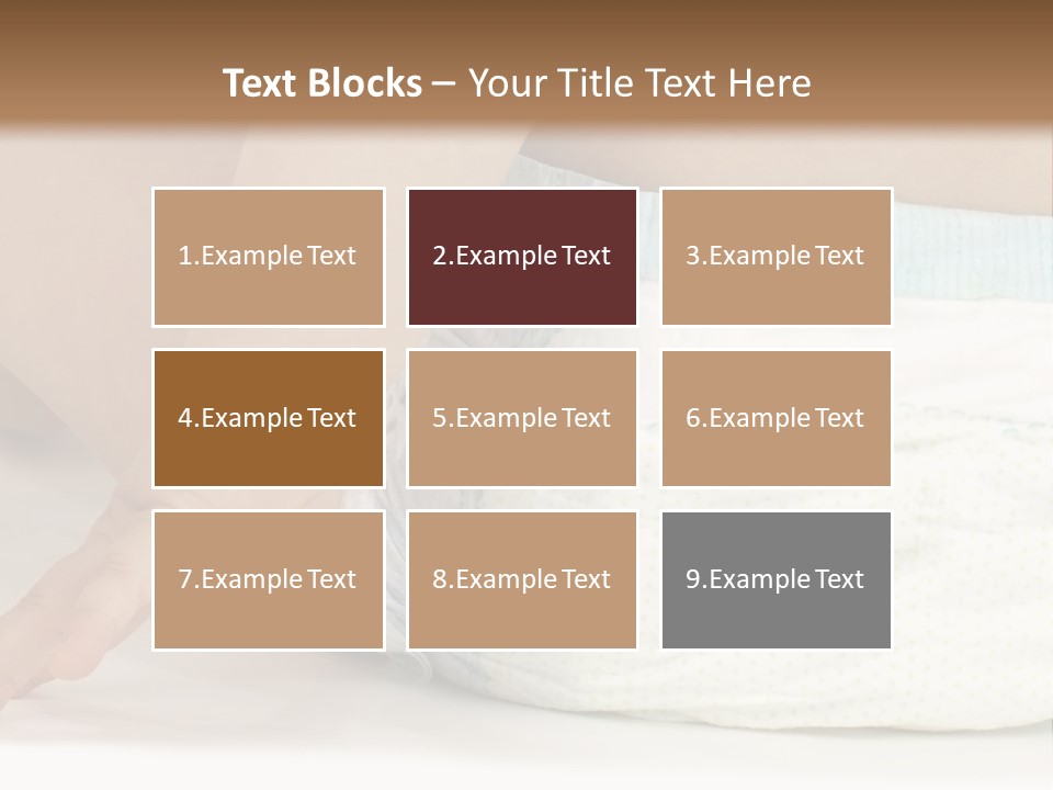 Open Mouth Looking Behind Blond Hair PowerPoint Template