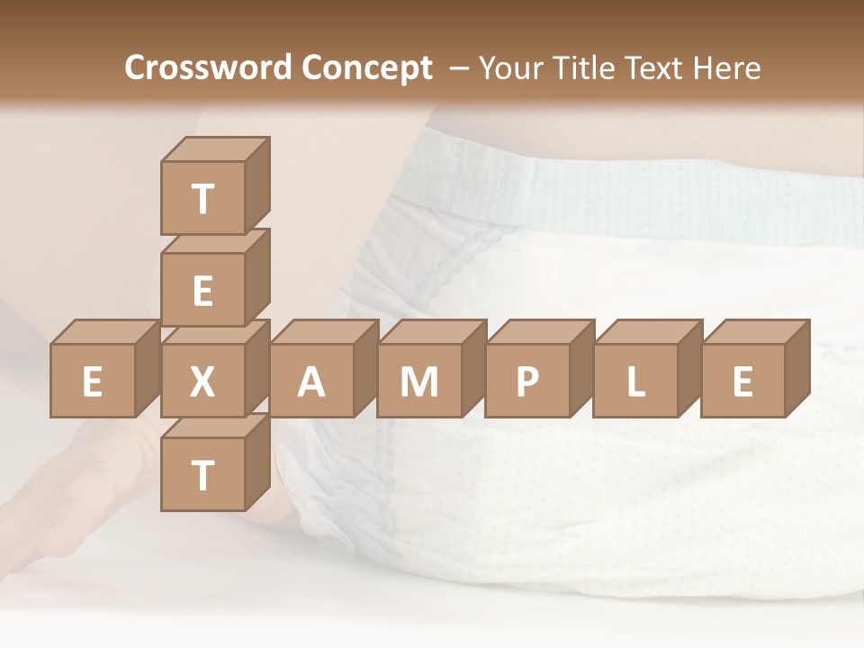 Open Mouth Looking Behind Blond Hair PowerPoint Template