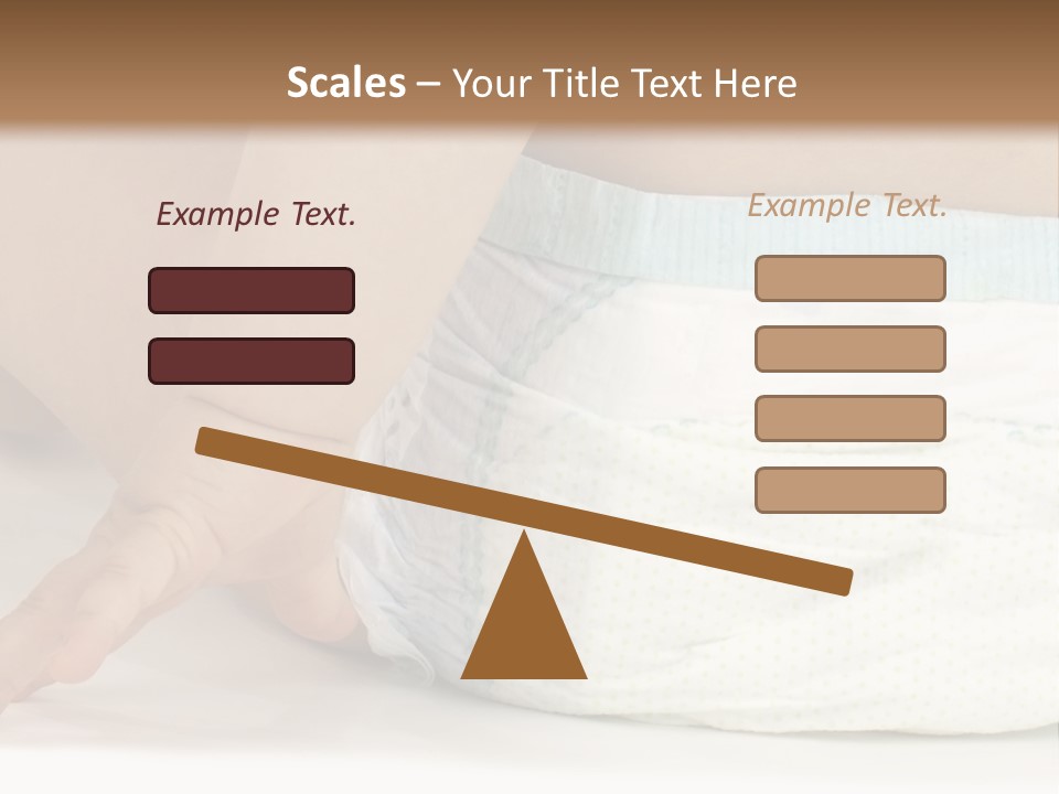 Open Mouth Looking Behind Blond Hair PowerPoint Template