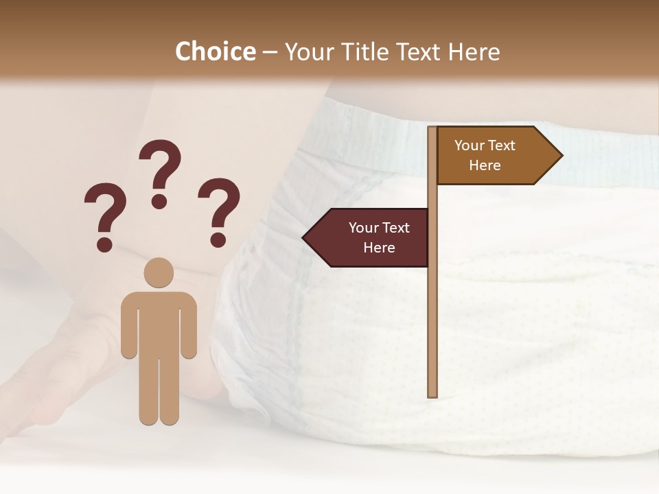 Open Mouth Looking Behind Blond Hair PowerPoint Template