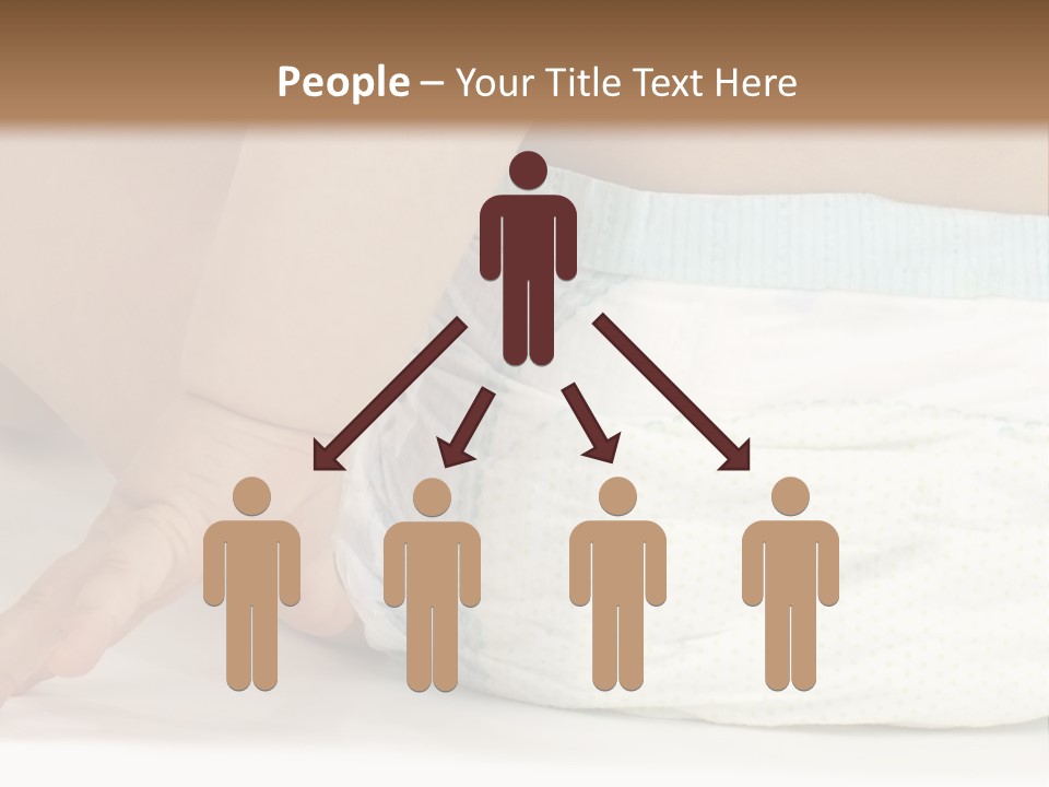 Open Mouth Looking Behind Blond Hair PowerPoint Template