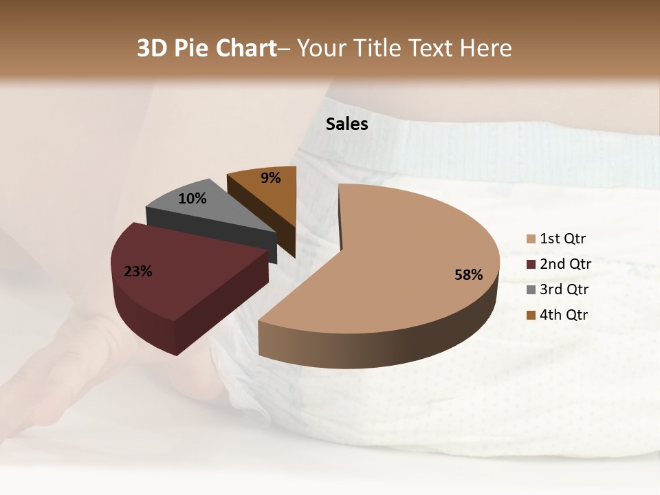 Open Mouth Looking Behind Blond Hair PowerPoint Template