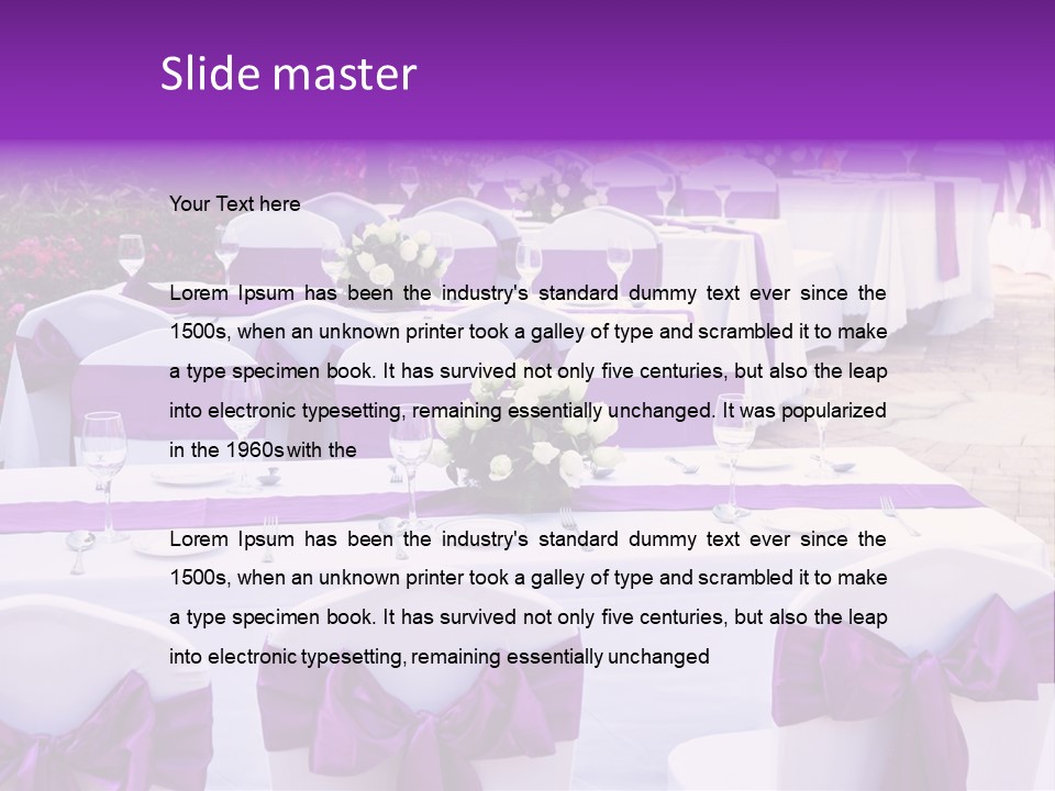 Flower Wineglass Dinner PowerPoint Template