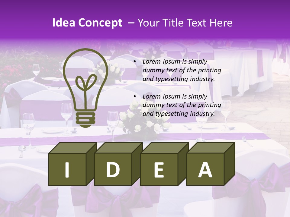 Flower Wineglass Dinner PowerPoint Template