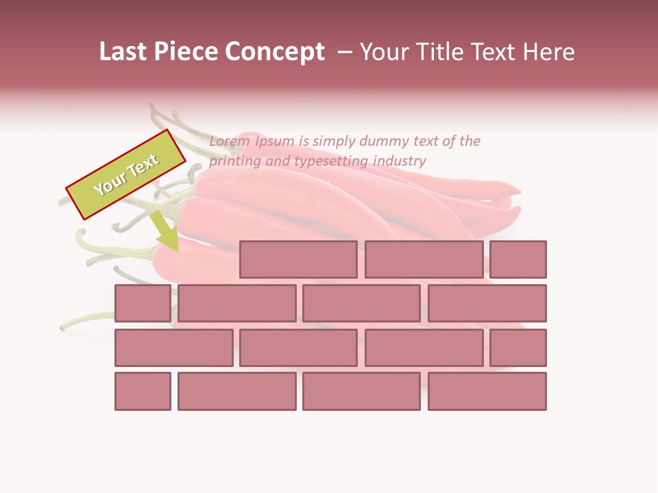 Pile Capsicum Annuum Produce PowerPoint Template